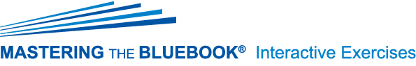 <em>Mastering</em> The Bluebook <em>Interactive Exercises 2024-25 Edition</em> logo
